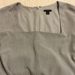 Ann Taylor Factory Square Neck Pinstripe Sleeveless Dress Size 16 Gray Photo 4