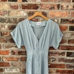 J.O.A. Blue Cotton Pinstripe Midi Shirtdress, M Photo 2