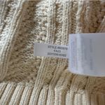 J.Crew  Cable-knit Puff-sleeve Crewneck Sweater in Vintage White Size Large Photo 6