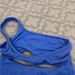Aerie Crinkle Cut Out One Shoulder One Piece Swimsuit Electric Blue S Full Cover Photo 7