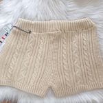 Pantone ivory cream knit highrise shorts, brand new with tag Tan Photo 3