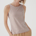 Pact • Purple Orange Soho Stripe Organic Cotton Softspun Tank Top Photo 0