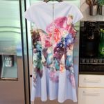 Ted Baker đź’• LONDONđź’• Blue Floral Neoprene Skater Dress TB 4 = US 10 NWT Photo 7