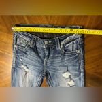 Miss Me Signature Straight Stretch Cuffed Jean Low Rise Size 25 Bling Pockets Photo 6