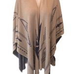 Francesca's FRANCESCA’S Mesquite Ruana Wrap Sweater Shawl Poncho OS Gray Blue Style #4455 Photo 1