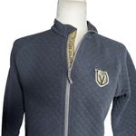 Vegas Golden Knights Quilted Full Zip Jacket Medium Black Pockets Embroidered Photo 1