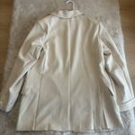 The‎ Workshop women's blazer with shoulder pads and pockets, size Large Beige Tan Photo 8