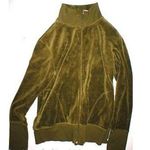 Natori Womens New Designer Velour Jacket Olive Green Army Small Yoga Walk Casual Photo 0