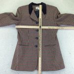 Norton Mcnaughton Vtg 90s  Blazer Houndstooth Velvet Collar 6 Academia Oversized Photo 4