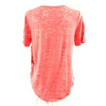 Lole  Womens Lane Top T Shirt Burnout Striped Short Sleeve Pink Size S Photo 1