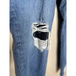 NY & C Curvy Boyfriend Womens Jeans Size 16 STraight Blue Distressed Plaid Photo 1