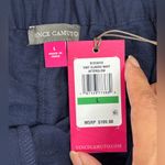 Vince Camuto NWT Women’s L Elastic-Back Wide Leg Twill Pants Trousers Navy Photo 2