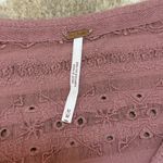Free People ribbed lace crochet long sleeve top women’s size medium Photo 5