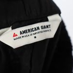 American Giant Black 100 Linen Elastic Waist Cropped Pants Size M Size M Photo 2