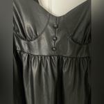 ASOS  puffy sleeves faux leather dress Photo 3