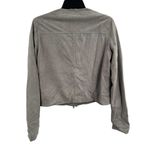 ATM Grey Suede Moto Jacket Size Small New Photo 3
