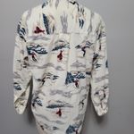 Eddie Bauer Vintage  Victorian ski motif corduroy button down size small Photo 5