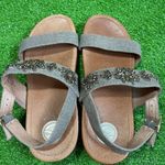 Nurture Women’s 8M Sandals Gems Comfort Brown Slip On Strappy Adjustable‎ Size 8 Photo 3