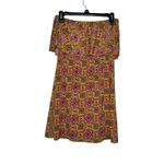 Judith March Women's Dress Flounce Strapless Floral Diamond Brown Yellow‎ Small Yellow Photo 6