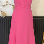 Reiss  Cheyenne Pink Bow Back Cut-Out Midi Dress Cocktail Wedding Guest Sz 4 🧡🎀 Photo 0