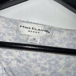 Miss Elaine Womens Zip House Coat Robe Plus 1X White Blue Check Flannel Pockets Photo 2