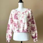 Balance Athletica BALANCE | Pink Tie Dye Embossed Cropped Sweatshirt Sz L Photo 1