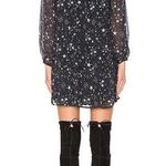 Anthropologie Velvet Graham & Spencer Star Print Tanya Shirt Dress Small Navy Photo 2