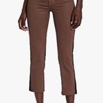 7 For All Mankind HW Cropped Straight Brown w/Coated Black 2-Toned Pants 26 NWT Photo 2