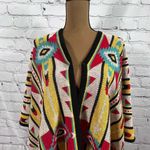 Rock & Roll Cowgirl Multi Color Aztec Print Fringed Poncho/Shrug Size S (B17) Photo 7