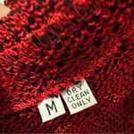 Panache Vintage Womens Fringe Detail Open Front Topper Jacket Medium Red Photo 5