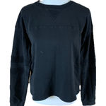 Year Of Ours Black Terry Pullover Sweatshirt Large Casual Cozy Layer Women’s Photo 0