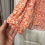 Old Navy Women's Size L Crinkled Smocked Poet Swing Blouse- Peach Floral NWT Photo 7