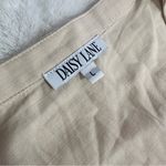 Daisy Lane Size L Cream Cotton Ruffle Button Blouse Top Neutral Farmhouse Rustic Tan Size L Photo 6