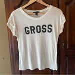 Forever 21 Hipster Grunge Alternative Witty White Modal Knit T-Shirt Small Photo 0