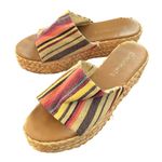 Coconuts  Canvas Stripe Woven Platform Espadrille Mule Sandals Women’s Size 9 Photo 4