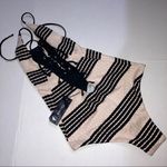 Tavik Knit One Piece Striped Swimsuit XS Black Photo 7