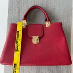DASEIN Red Statement Handbag Purse Shoulder Bag with Bright Gold Brass Hardware Photo 10
