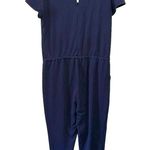 Time & Tru Navy V Neck Jumpsuit Photo 1