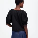 Madewell Relaxed Scoopneck Short-Sleeve Top in True Black, Size Small Photo 2