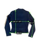 Talbots Collection Merino Wool Jacket Unisex Black Elegant Pockets Italy Made Photo 3