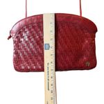 Etienne Aigner Vintage Purse Oxblood Burgundy Woven Leather Crossbody Bag Photo 6