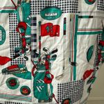 Vintage 90s Tabi International Golf Novelty Print Vest 16 XL Green Photo 4