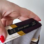 ZARA Navy White Olive Abstract Pattern Mini Skirt XS Photo 2