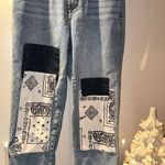 Kensie True Vintage The Slim Patchwork High Rise Jeans Photo 0