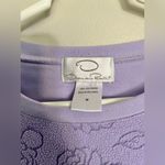 Oscar de la Renta  Lavender Floral Pullover Sweatshirt Size Medium Sweater Photo 1