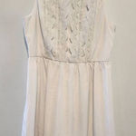 Doe & Rae  White Sleeveless Lace Chiffon Dress Size L Large Photo 0