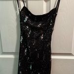 Lucy in the Sky Black Glitter Dress Photo 0