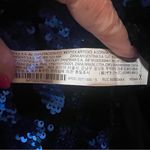 ZARA  Juliette Strappy Blue Sequin on Black Velvet Tank Top Camisole‎ Size Small Photo 15