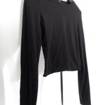 Windsor Junior's | | Black Long Sleeve Crew Neck Basic Crop Top Photo 1