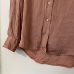 Quince  Washable Stretch Silk Notch Collar Blouse Button Front Coastal Pink Photo 3